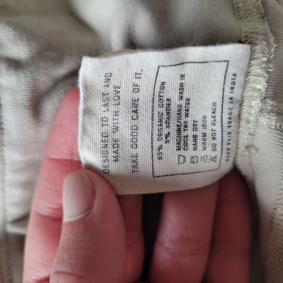 Tan Lightweight Bike Shorts Organic Cotton XS HAPPY EARTH - Picture 3 of 4